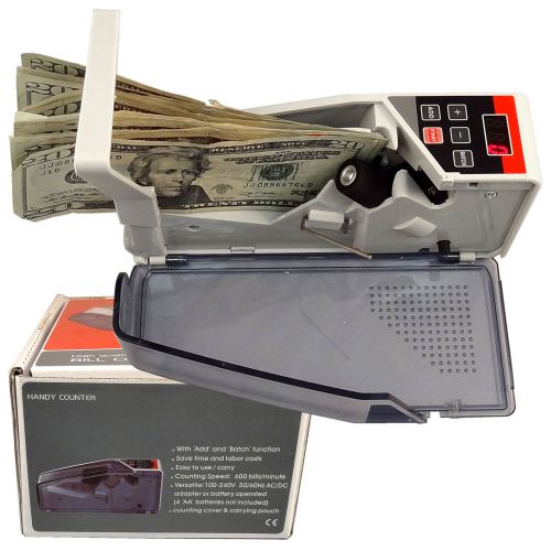 Us seller~ portable mini cash count money currency counter counting v40 all bill for sale