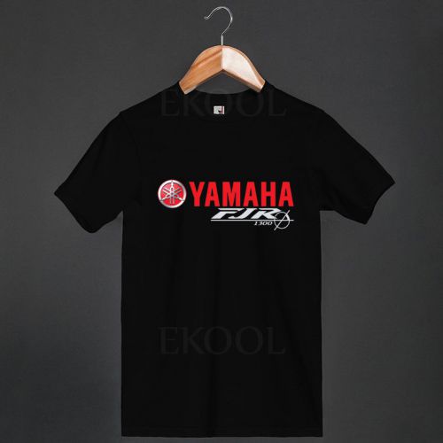 New YAMAHA FJR 1300 Motorcycles Racing Logo Black Mens T-SHIRT Tees Size S-3XL