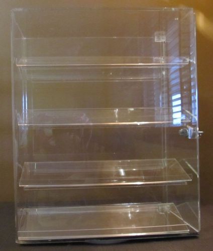 ACRYLIC COUNTERTOP SWIVEL LOCKING DISPLAY CASE 17&#034; x 13.5&#034; x 7.25&#034;