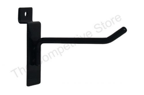 4&#034; Slatwall Hooks  For Slat Panel Display - 25 Pcs Black Color