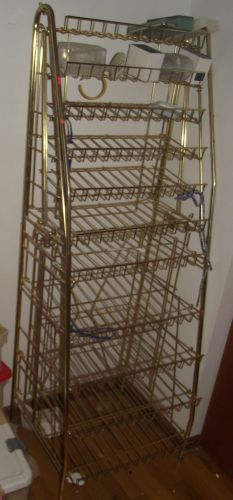 Metal store display shelf rack tall 2 piece graduated shelves free ny pick up for sale