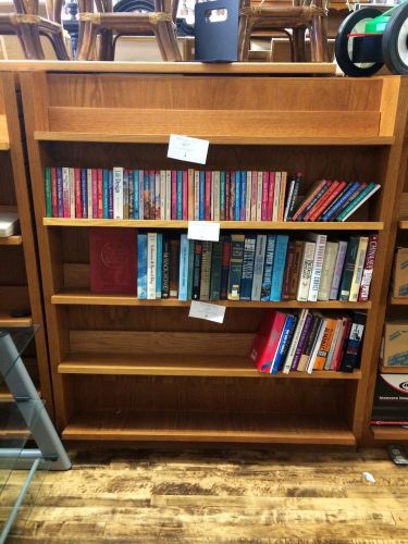 Wooden book shelf / rack display unit / gondola w/ slat wall *more available* for sale