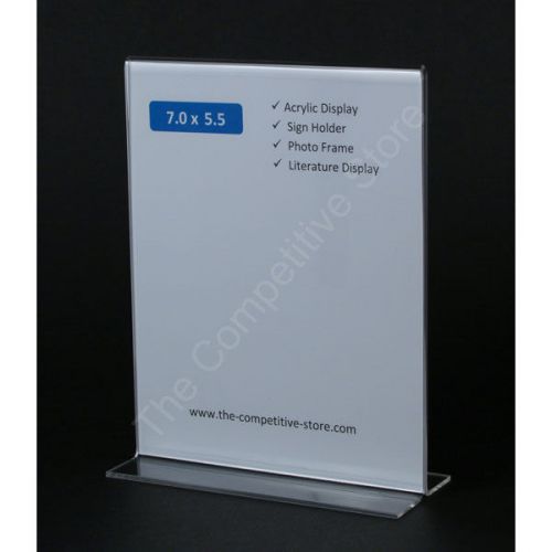 Sign holder 7&#034; h x 5-1/2&#034; with acrylic bottom box of 6 vertical sign holders for sale