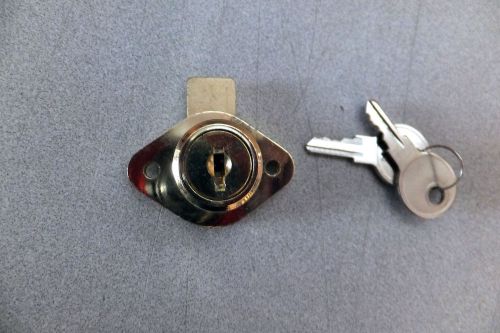New Cabinet Lock, 2 keys, self install, brass, w/warranty