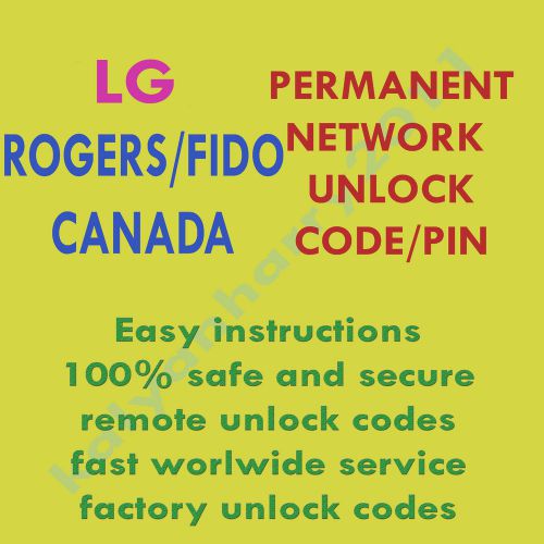 LG PERMANENT NETWORK  UNLOCK FOR ROGER /FIDO CANADA LG Phoenix P505