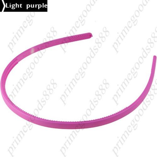 Candy Color Simple Hair Band Headband Clip Velour Lining Women Band Light Purple