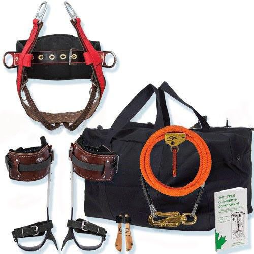 Arborist spur tree climbing kit,basic kit,saddle,spurs,flipline,carbiner,44&#034;-48&#034; for sale