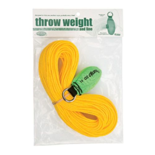 Weaver throw weight &amp; line kit,16oz x 150&#039; rope, neon green throw weight for sale