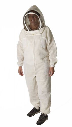 The ultra breeze beekeeping suit with veil, 1-unit, white, xx-large for sale