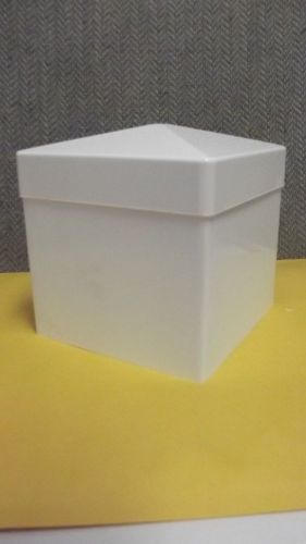 5x5 PVC Fence Post Flat Pyramid  Caps Tops Vinyl White 5 x 5 (6pcs)