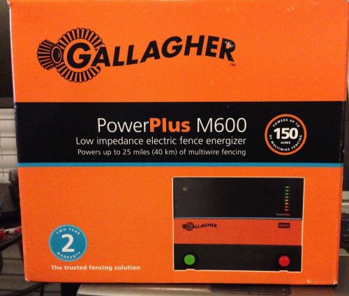 GALLAGHER PowerPlus M600 Electric FENCE ENERGIZER Powers 25 miles 150 acres
