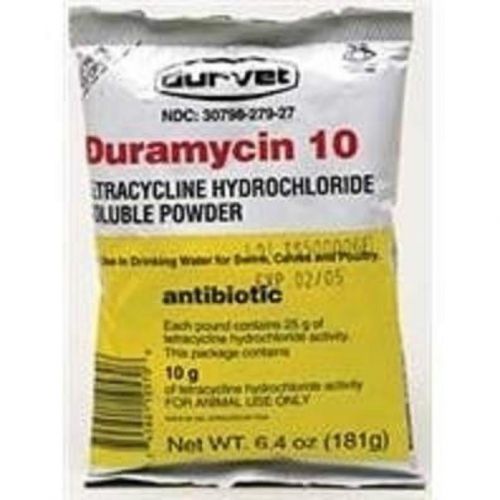 Durvet Duramycin-10 Tetracycline Hydrochloride Soluble Powder 6.4 oz (181g)