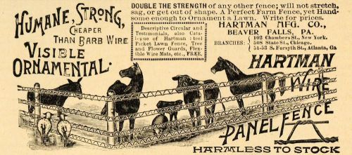1893 ad hartman wire panel fence farming equestrian horses agricultural aag1 for sale
