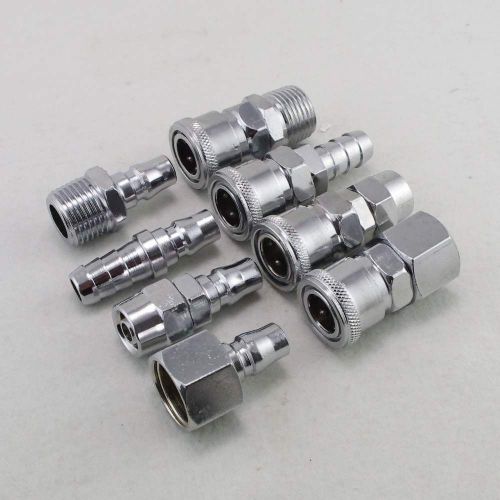8pcs a set 1/2&#034; pneumatic air hose quick coupler plug socket connector set for sale