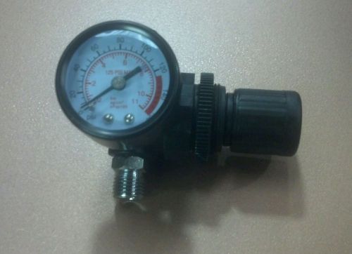 Adjustable pressure regulator w/ gauge 125 max psi new nr air hose tools for sale