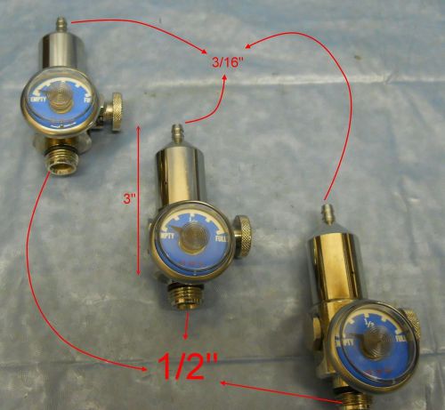 Lot of 3 Good working Oxygen (gas) valve and indicator from LOG