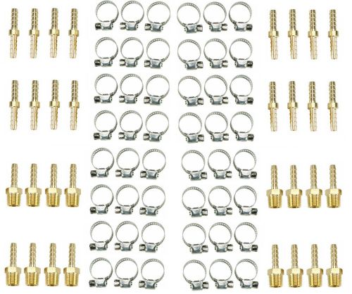 80 pc 3/8&#034; id air hose repair kit air tools hose end mender and clamp 1/4&#034; npt for sale