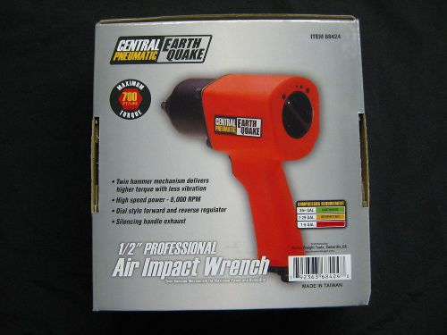 Central pneumatic earthquake 1/2&#034; professional air impact wrench 68424 - new !!! for sale