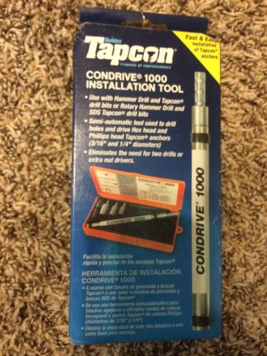 Brand NEW Tapcon Condrive 1000 Phillips Socket Installation Tool