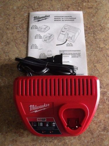 Milwaukee m12 12v cordless lithium-ion battery charger new 48-59-2401 for sale