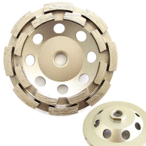 4.5” Standard Double Row Concrete Diamond Grinding Cup Wheel 5/8&#034;-11 Arbor