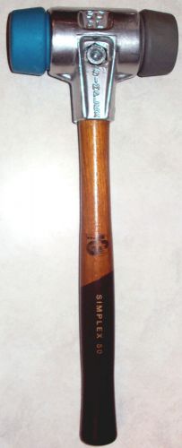 HALDER SIMPLEX Mallet 3013 050 Thermo Plastic TPE 50mm Hammer Wooden Handle NEW