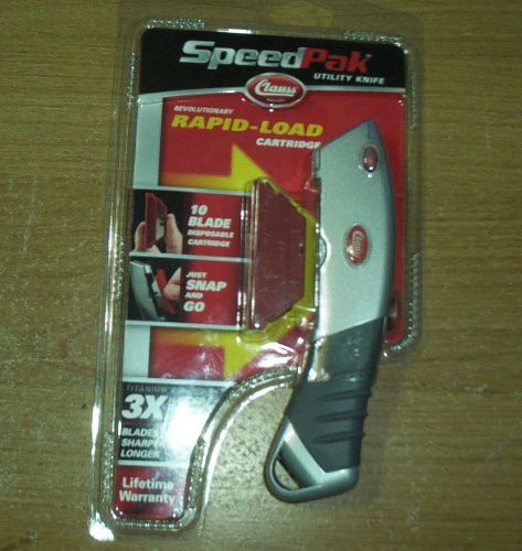 SPEEDPAK UTILITY KNIFE CLAUS RAPID-LOAD 10 BLADES SNAP AND GO 18038