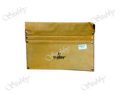lot of two(2) HIGH QUALITY STUBBY 2  POCKET LEATHER TOOL BAG BRAND NEW