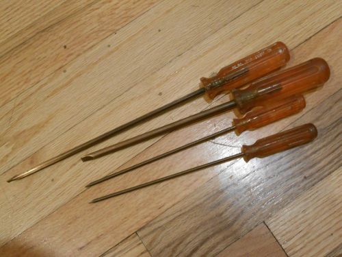 4 VACO slotted screwdrivers Non-Sparking Non-Magnetic BeCu Beryllium Copper Tool