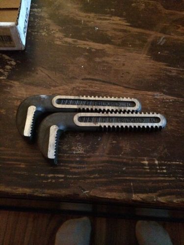 2 ridgid 10&#034; pipe wrench replacement jaw hook new steel for sale