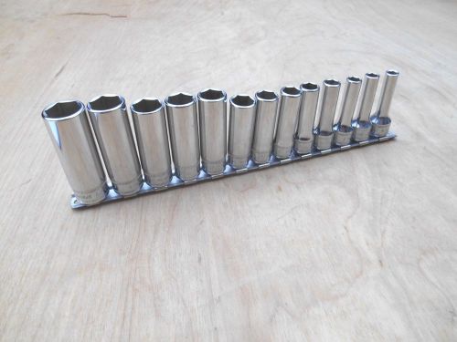 Snap-on 3/8&#034; drive sfsm metric 6 point deep socket set , 6 - 18 mm , 13 pieces for sale