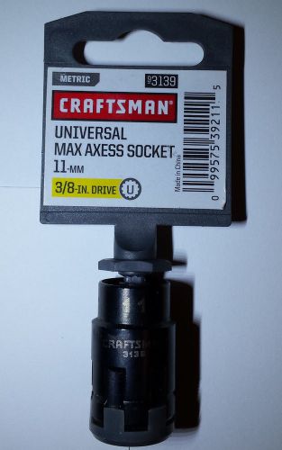 New Craftsman 3/8 in. Dr. Universal Max Axess11 mm Socket # 3139