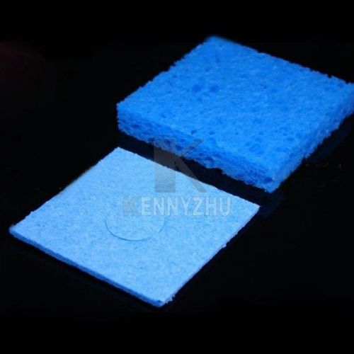 20pcs blue durable thicken soldering iron tips welding cleaner cleaning sponge for sale