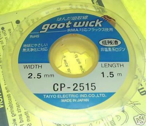 2X Goot Soldering Wick 5&#039; 2.5mm BGA reball PCB rework