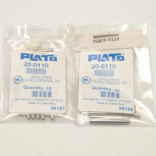 Lot of 20 NEW Tech Spray Plato 20-0110 Desoldering Iron Tips 2mm Tip Size