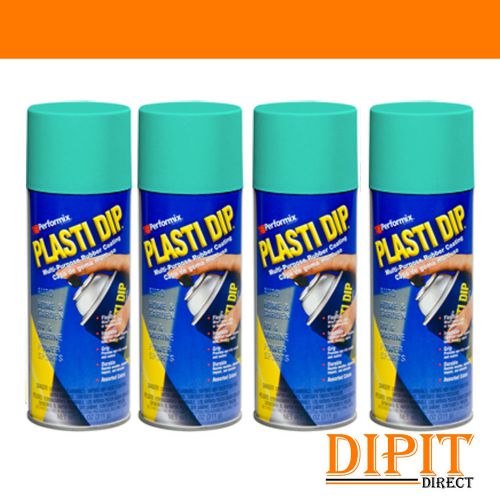 Performix Plasti Dip Intense Teal 4 Pack Rubber Coating Spray 11oz Aerosol Cans