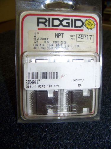 Ridgid Pipe Dies 12R 1 1/4&#034; NPT HSS Stainless Steel 11 1/2 TPI-RH # 37930