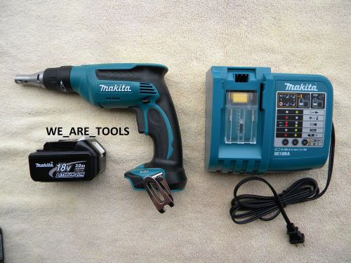 Makita 18v lxsf01 cordless drywall drill, bl1830 battery,charger 18 volt lxsf01z for sale