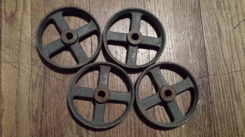 Antique cast iron wheels for hit &amp; miss engine cart for sale