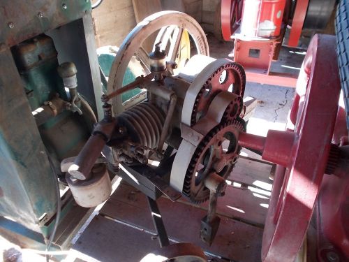8 cycle aermotor windmill hit and miss antique gas engine on cart w/ pitman arm for sale