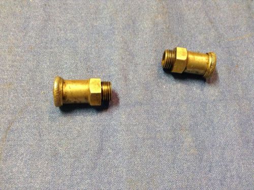 (Lot703)Lot of 2 antique hit miss brass spring loaded oilers