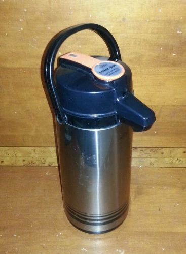 The Peacock Vacuum 2.5L Push Level Air Pot Hot / Cold Coffee Beverage Dispenser