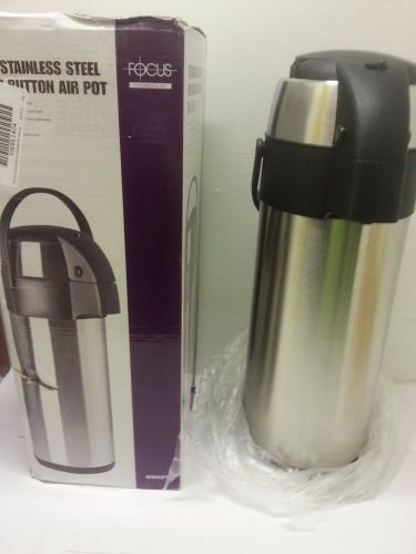 Focus Foodservice 908840PB Stainless Steel Vacuum Insulated Push button Airpot,