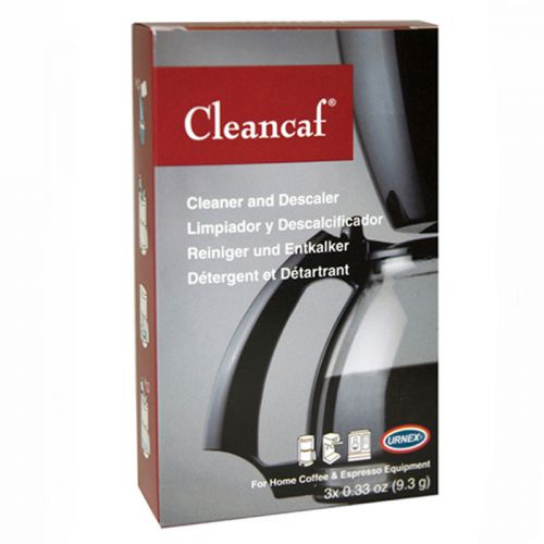 Urnex cleancaf espresso machine &amp; coffee maker cleaner and descaler 3 pack box for sale