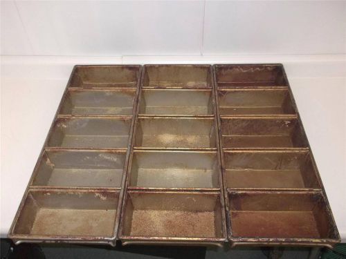 Chicago Metallic Commercial Bread Loaf Pans#56-5 Season Strap Bakery Lot 3 Ind