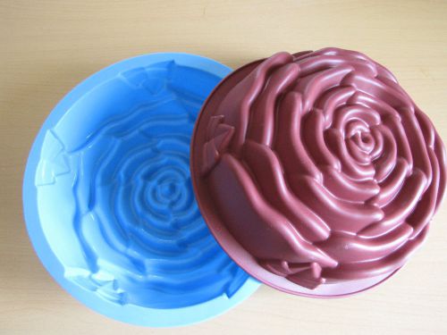 Prof. nonstick rose cake silicone mold (pan) for sale