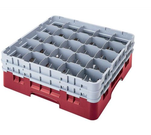 Cambro 25S738416 Camrack Cranberry 25 Compartment 7 3/4&#034; Glass Rack