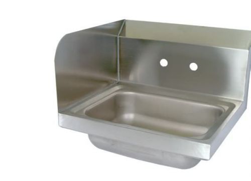 Wall mount hand sink 17&#034; with left side splash for sale