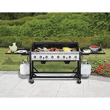 BAKERS &amp; CHEFS COMPLETE Outdoor 8 Burner Event Grill PROPANE GAS Cart &amp; Casters