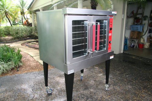 Vulcan gas convection oven - single stack, standard depth, s/s with casters for sale